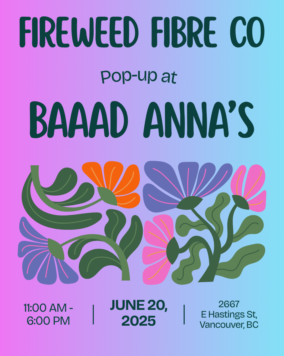 Fireweed Fibre Co. Is Popping Up at Baaad Anna’s! - Baaad Anna's Yarn Store